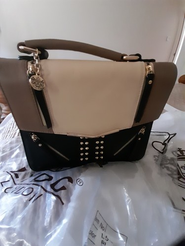 Lydc handbag beige brown and - lydc,