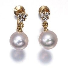 Auth Mikimoto Earrings Akoya