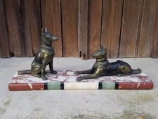 Art Deco Figure with 2 Alsatian Dogs