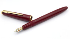 VINTAGE PARKER ARROW SLIMFOLD FOUNTAIN PEN BURGUNDY SEMI FLEXIBLE 14K MEDIUM NIB