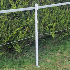 3FT ELECTRIC FENCE POLY POST Plastic Fencing Stake 108cm Tall - White