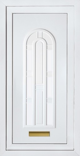 White full height upvc door - white,