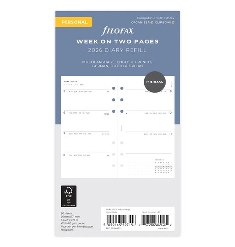 Filofax minimal week - minimal, on