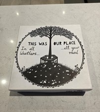 Set of 4 ROB RYAN This Was Our Place, Snow, Wind, Sun, Rain 9" Plates