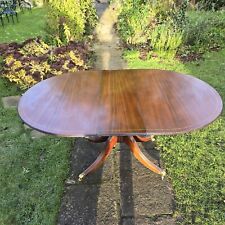 Antique Reproduction Mahogany Regency Style Dining Table. Pedestal