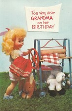 Grandma happy birthday vintage - grandma,