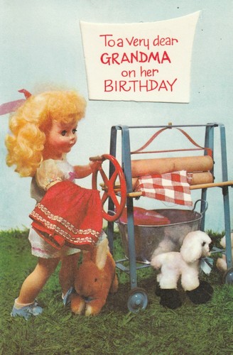 Grandma happy birthday vintage - grandma,