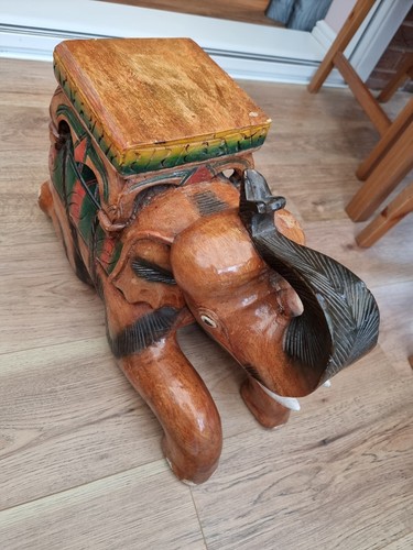 Large wooden elephant - large,