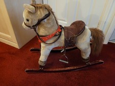 Rocking horse with bridle