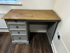 Corona Dressing Table Grey Wax