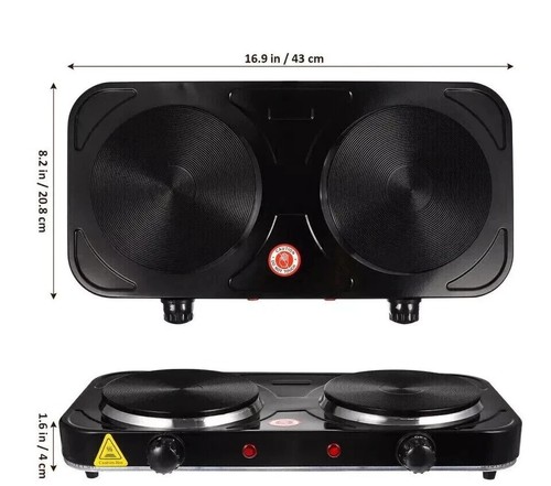 Double hot plate - double, portable