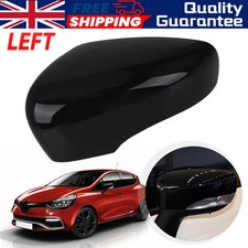 Left N/S Side Door Wing Mirror Cover Cap Gloss Black For Renault Clio MK4 2012+