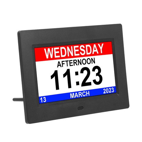 Digital alarm clock day - day, date