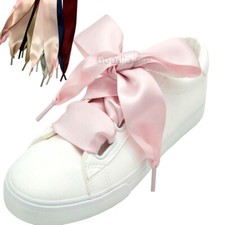 1.6" Extra Wide Flat Shoelaces Satin Ribbon Sport Shoe Laces for Sneaker 39-59"