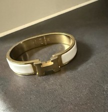 HERMÈS Clic H Bracelet  White