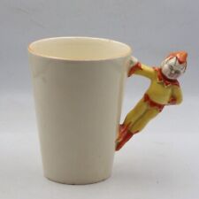 CLARICE CLIFF 1930s Art Deco Nursery Ware ORANGE PIXIE BEAKER