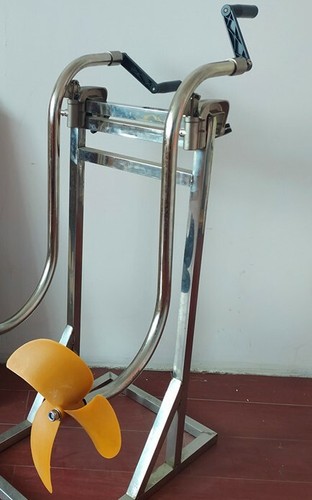 Hand operated outboard motor - hand,