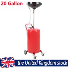Waste Oil Drain Tank Portable 20 Gallon Air Operate Drainer Adjustable Height