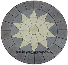  2.56M SUN CIRCLE PAVING  PATIO SLAB STONE GARDEN (DELIVERY EXCEPTIONS)