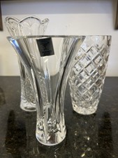 Set of 3 Cut Glass Crystal