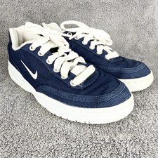 Vintage Nike Shoes Womens Sz 7 Low Blue White Court 970810 Canvas Sneakers Y2K