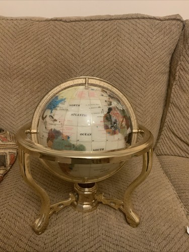 Semi precious stone globe - semi,