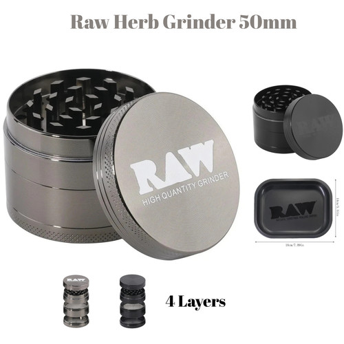 Raw herb grinder 50mm metal - 50mm, 4