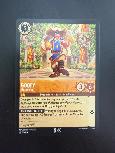 Disney lorcana goofy musketeer - goofy,