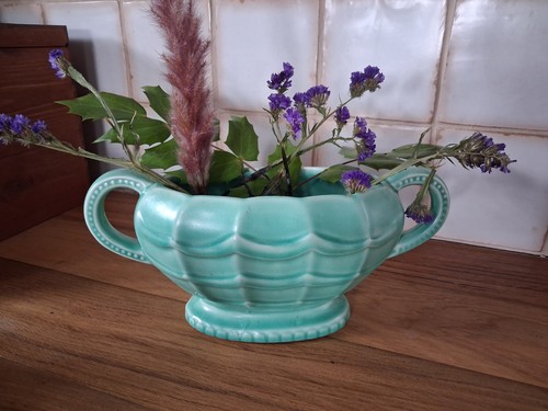 Vintage 1930s green planter - 1930s,
