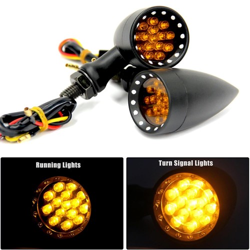 Black motorcycle led turn - black,