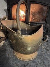 Aged Brass Coal Bucket