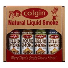 COLGIN LIQUID SMOKE GIFT - Hickory, Apple, Mesquite & Pecan - BBQ Marinade VEGAN