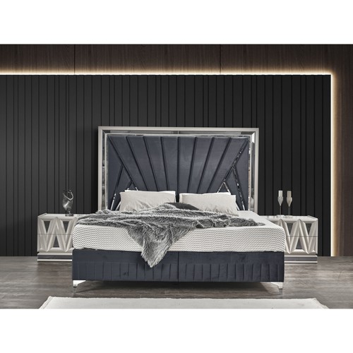 Queen upholstered bed frame - queen,