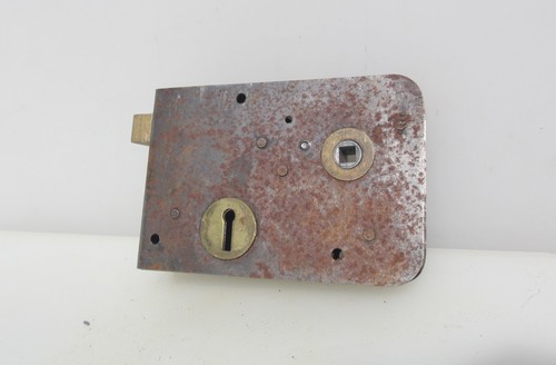 Antique iron door latch rim - antique,
