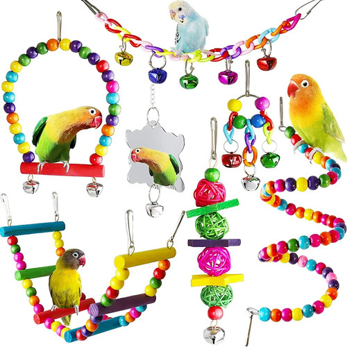 Pack parrot toys set metal - 7,