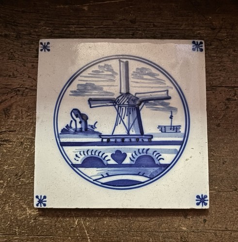 Delft delftware tile - delftware,