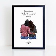 Personalised Mother And Daughter Framed Art Print Mum Gift Birthday Gifts