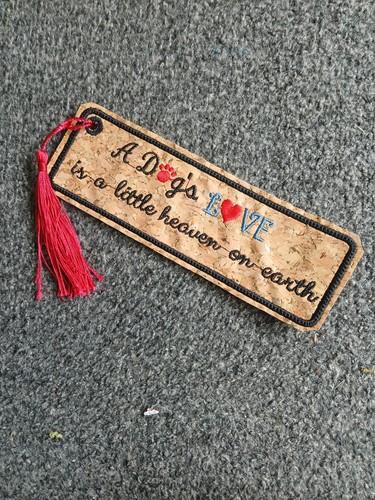 Bookmark faux leather - bookmark,