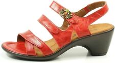 Romika Ladies Mid Block Strappy Slip On Sandals Heels Padded Shoes Size 8 42 NEW