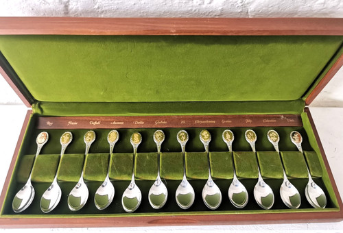 Solid silver spoon set royal - spoon,