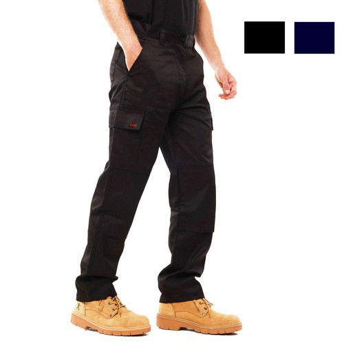 Mens black cargo combat work - mens,