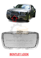 NEW FOR CHRYSLER 300C 04-11 BENTLEY LOOK FRONT CENTER GRILLE MESH STYLE CHROME