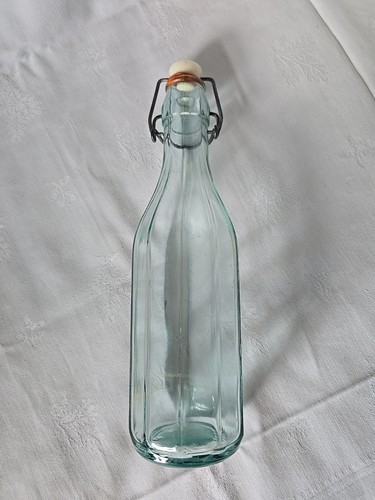 Pleated panel glass bottle - pleated,