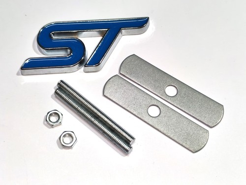 Blue and chrome front grille - blue,