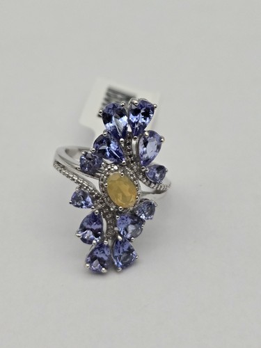 Tanzanite rhodium over - over, silver