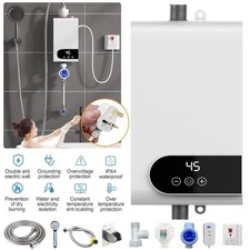 5500W Electric Tankless Hot Water Heater Instant Boiler Under Sink Tap Bathroom
