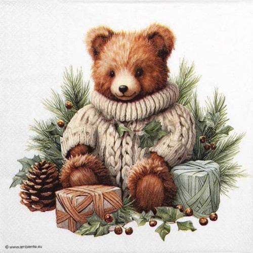 Cuddle bear napkins 33x33cm - cuddle,