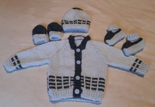 New born hand Knitted Baby Cardigan Set