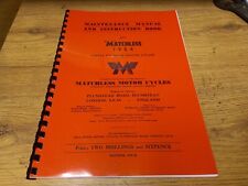 Matchless G3L 350cc & G80 500cc 1954 Maintenance Manual & Instruction Book AJW19