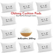 Oblong Cushion Pad Rectangular Shape Deep Fill Inner Insert Hollowfiber Cushions